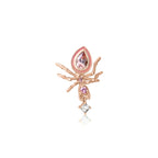 Kokoro Stud Earring, Rose Gold and Pink Tourmaline