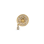 Zest Earring, 14K Gold and Yellow Sapphire and Diamonds