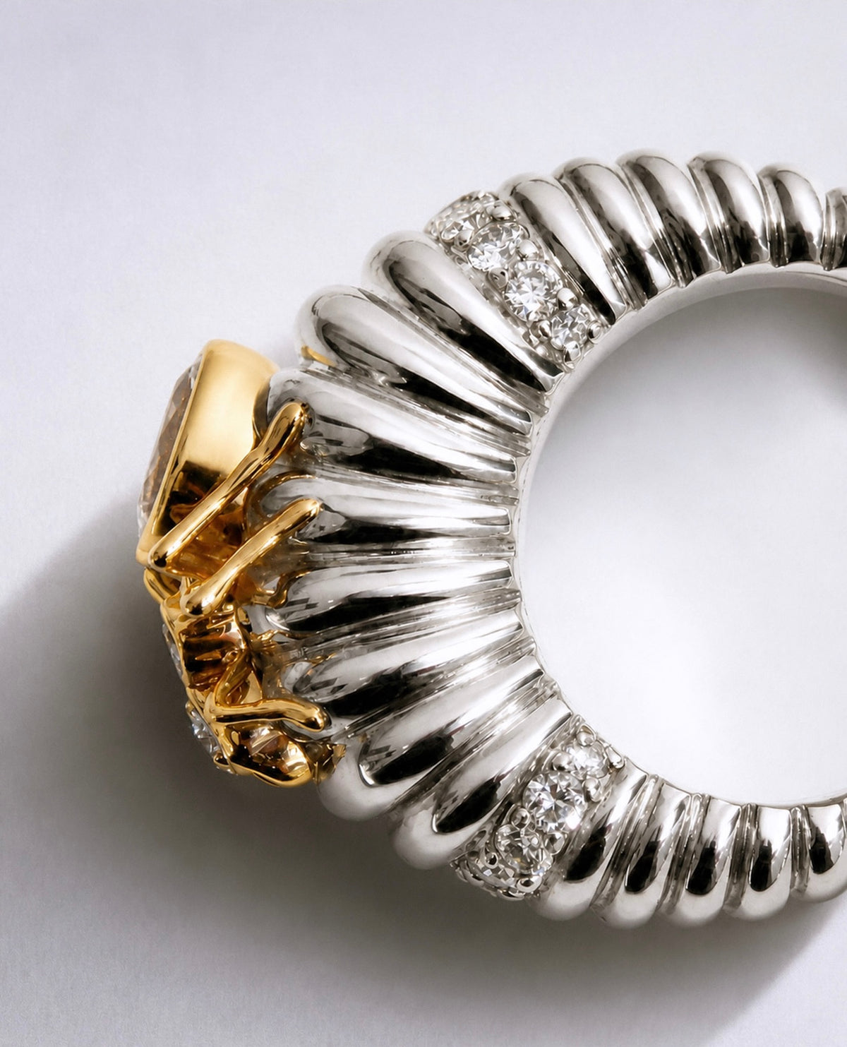 Kokoro Cocktail Ring, 18K Gold and Diamonds