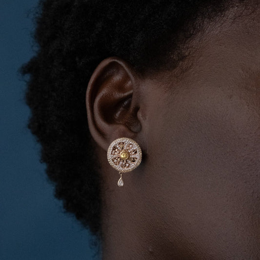 Zest Earring Yellow Gold Yellow Sapphires
