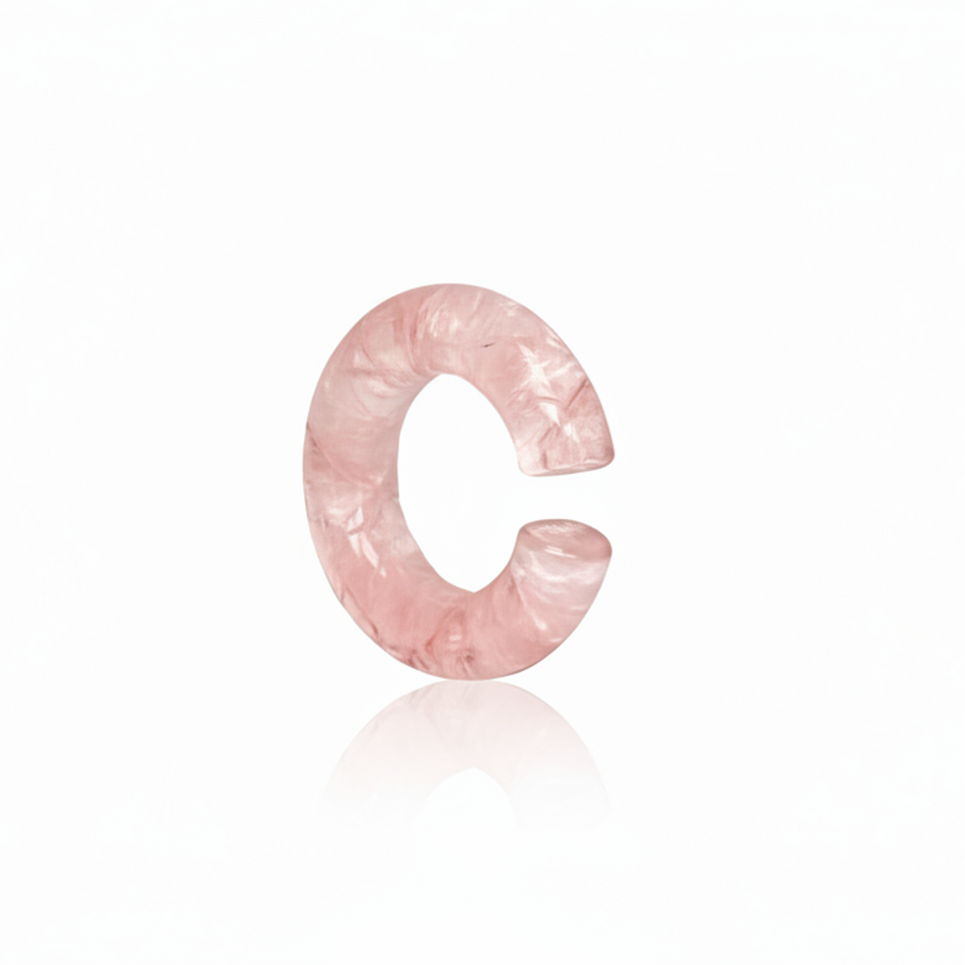 Cocoerow Beatrice Ear Cuff Okuta Collection Large Pink Quartz 14K Gold Sculptural Fine Jewelry
