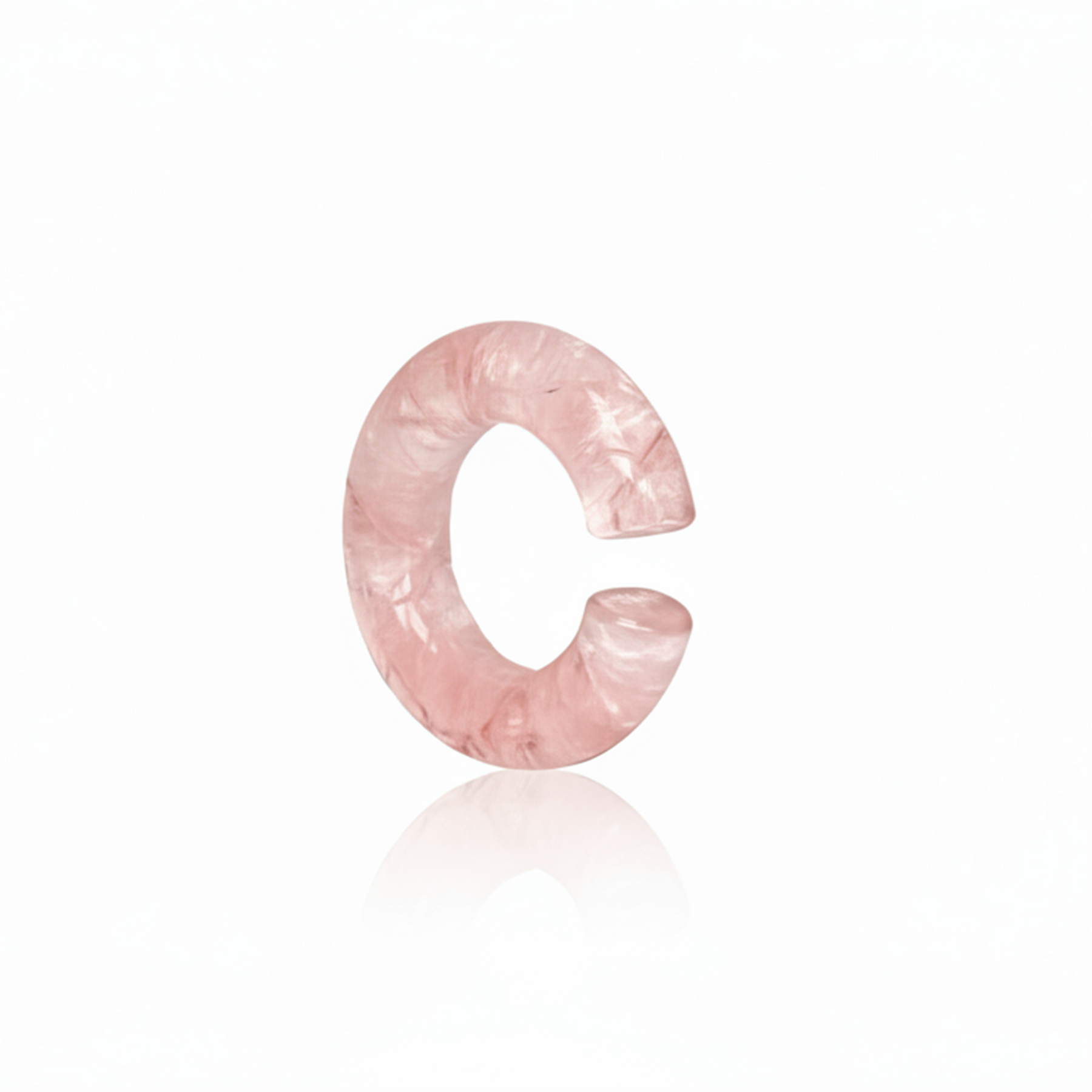 Cocoerow Beatrice Ear Cuff Okuta Collection Large Pink Quartz 14K Gold Sculptural Fine Jewelry