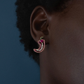 Piri Earring Yellow Gold Red Rubies