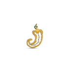 Rodo Earring, 14K Gold and Yellow Sapphire and Diamonds