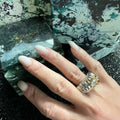 Cocoerow Ant Cocktail Ring Kokoro Collection 18K Yellow Gold Sculptural Fine Jewelry On Model