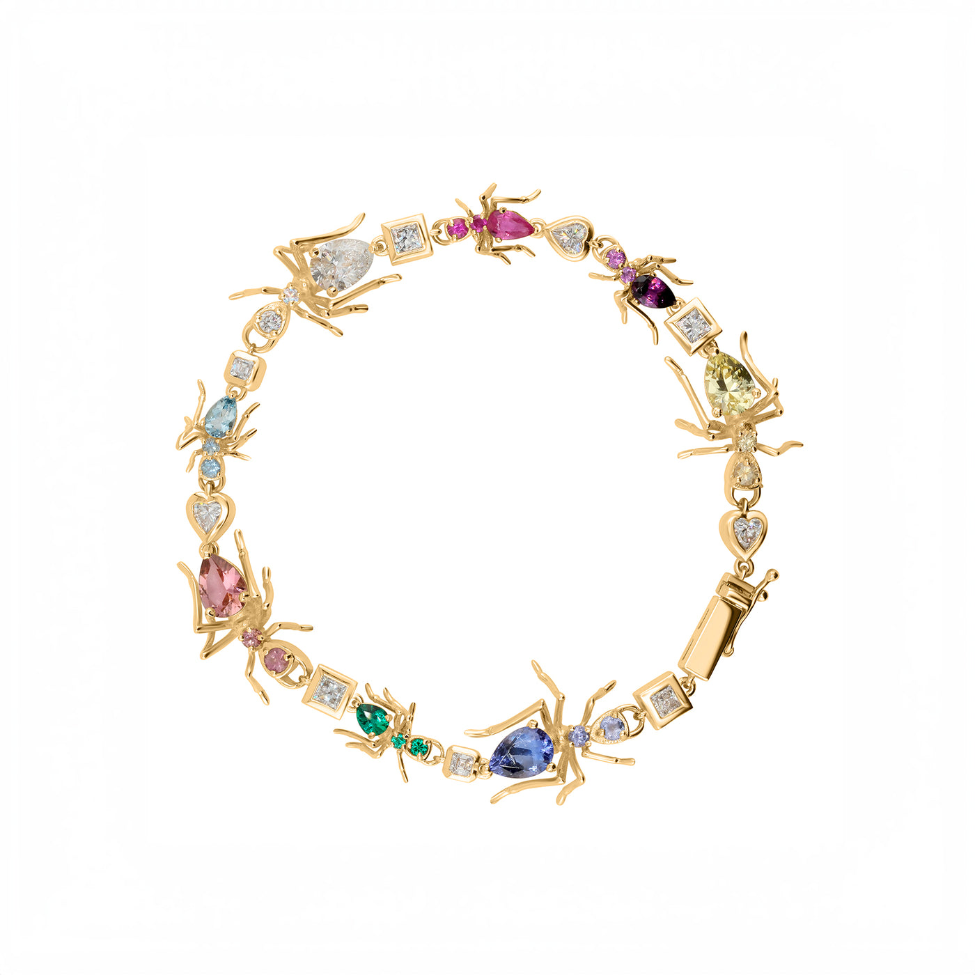 Cocoerow Ant Tennis Bracelet 14K Gold Kokoro Collection Sculptural Fine Jewelry