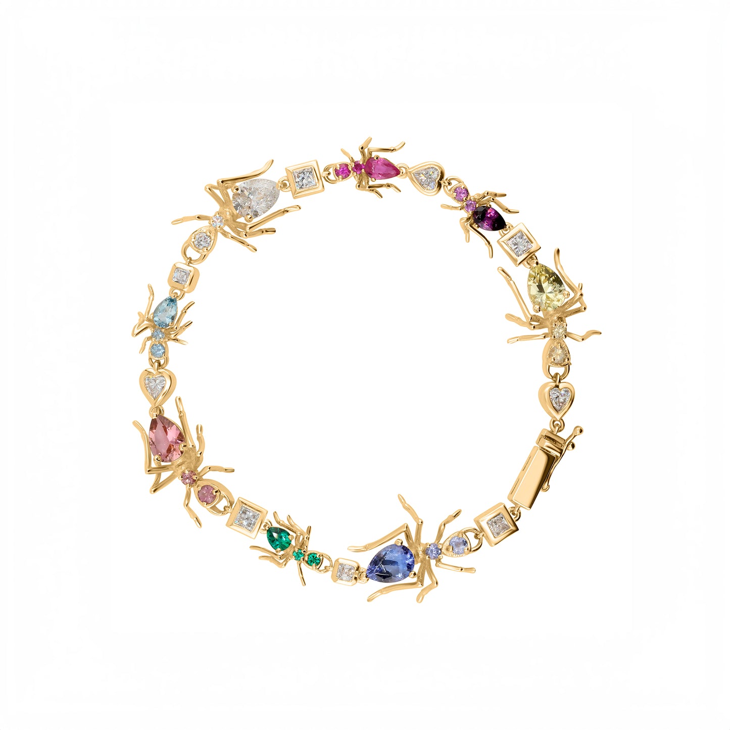Cocoerow Ant Tennis Bracelet 14K Gold Kokoro Collection Sculptural Fine Jewelry