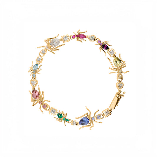 Cocoerow Ant Tennis Bracelet 14K Gold Kokoro Collection Sculptural Fine Jewelry
