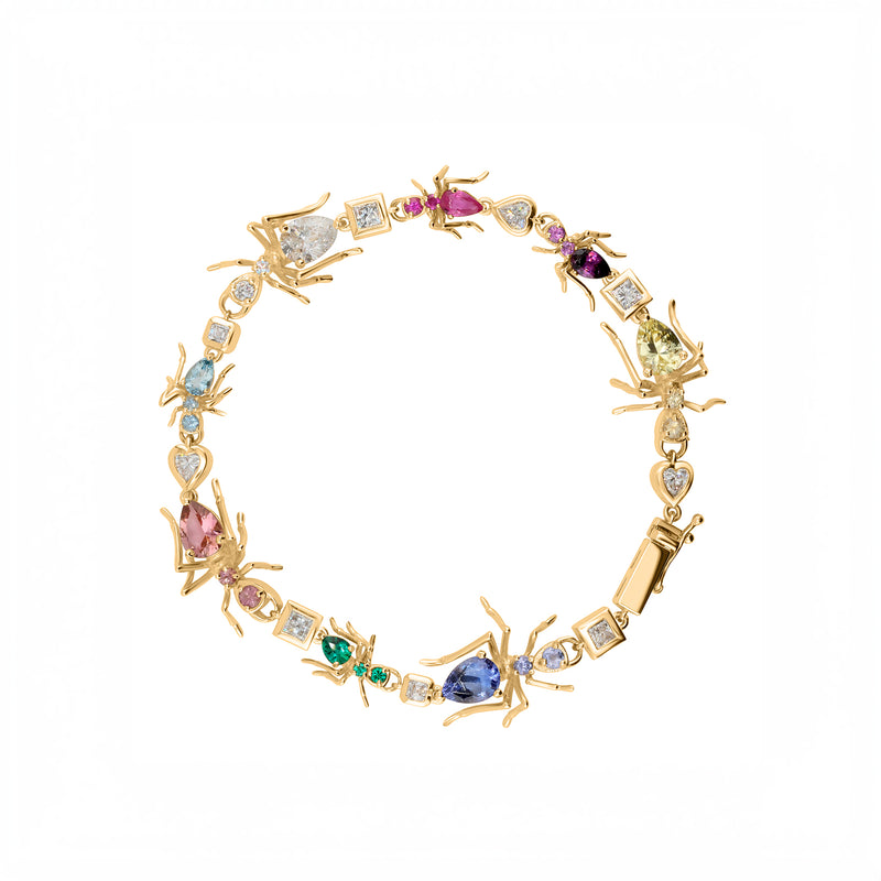 Cocoerow Ant Tennis Bracelet 14K Gold Kokoro Collection Sculptural Fine Jewelry