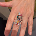 Cocoerow Bella Ring Dine Collection Sterling Silver Natural Gemstones Sculptural Fine Jewelry
