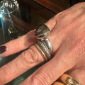 Cocoerow Cracked Ring Thin Okuta Collection 14K Yellow Gold Sculptural Fine Jewelry On Model