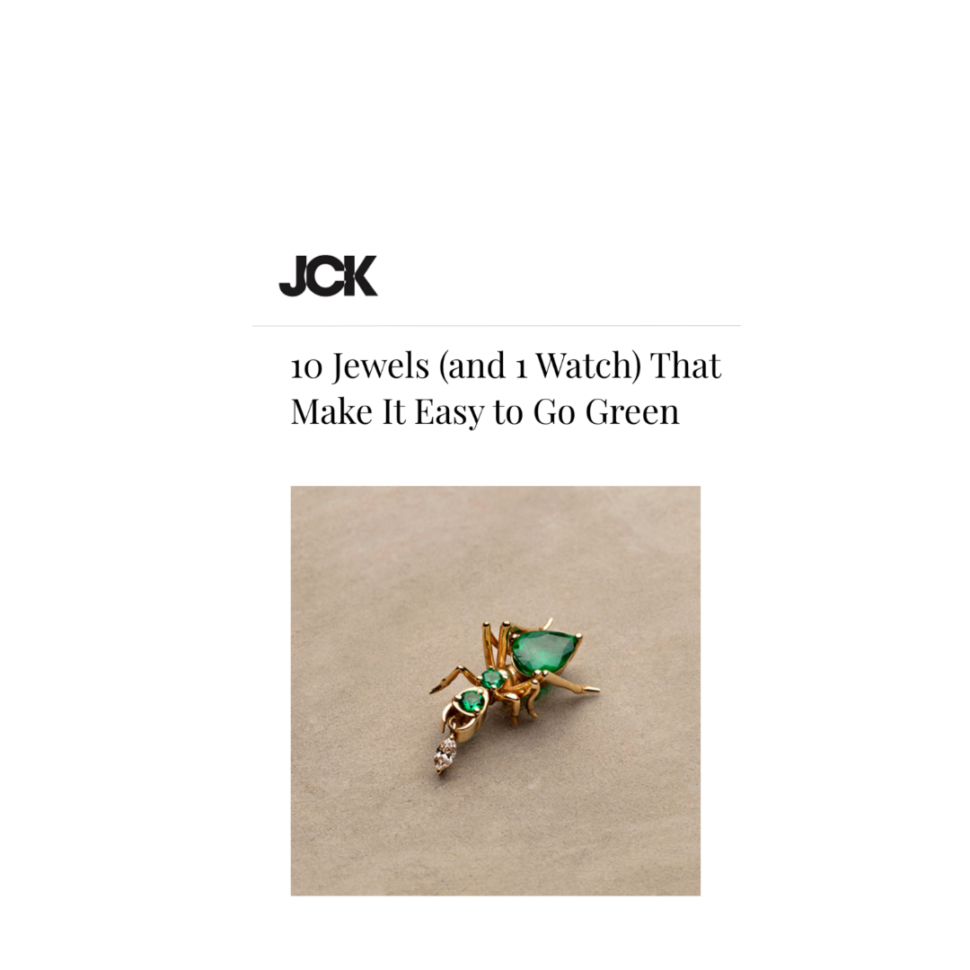 Cocoerow JCK Magazine Press Feature Kokoro Earring Green Emerald Sculptural Fine Jewelry