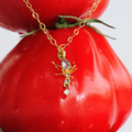 Cocoerow Kokoro Ant Pendant 14K Gold Aquamarine Diamond Sculptural Fine Jewelry Detail View