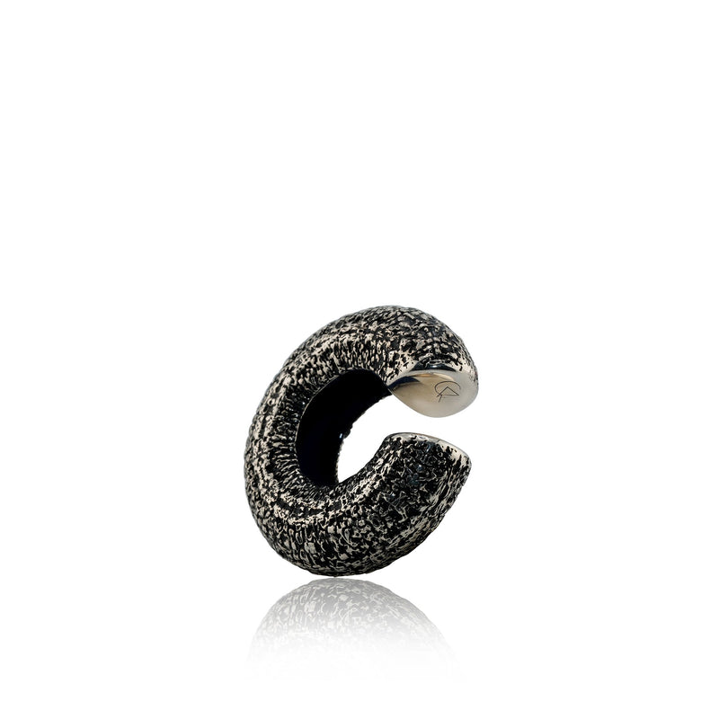Cocoerow Mini Beatrice Ear Cuff Okuta Collection Black Sculptural Fine Jewelry