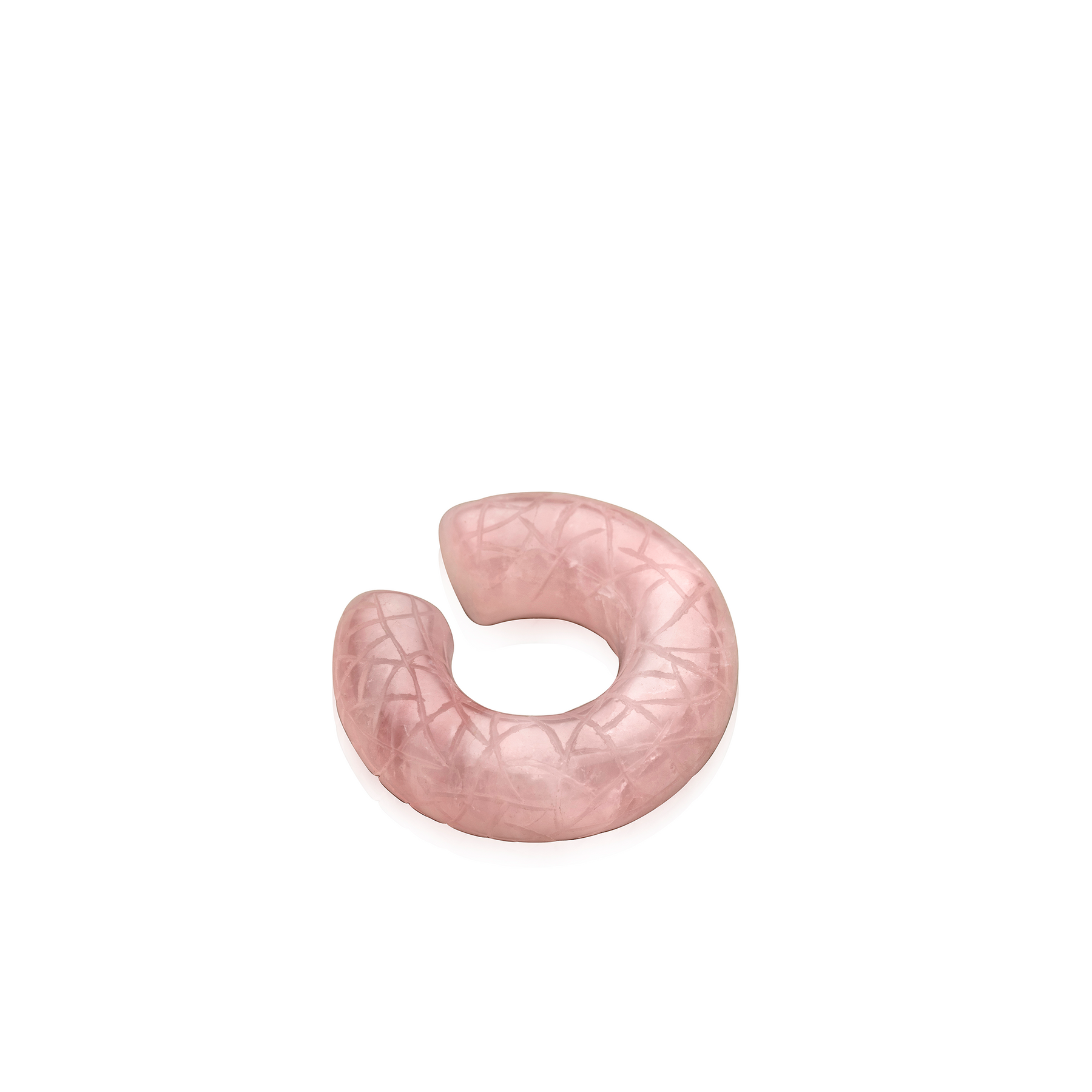 Cocoerow Mini Beatrice Ear Cuff Okuta Collection Pink Quartz Sculptural Fine Jewelry