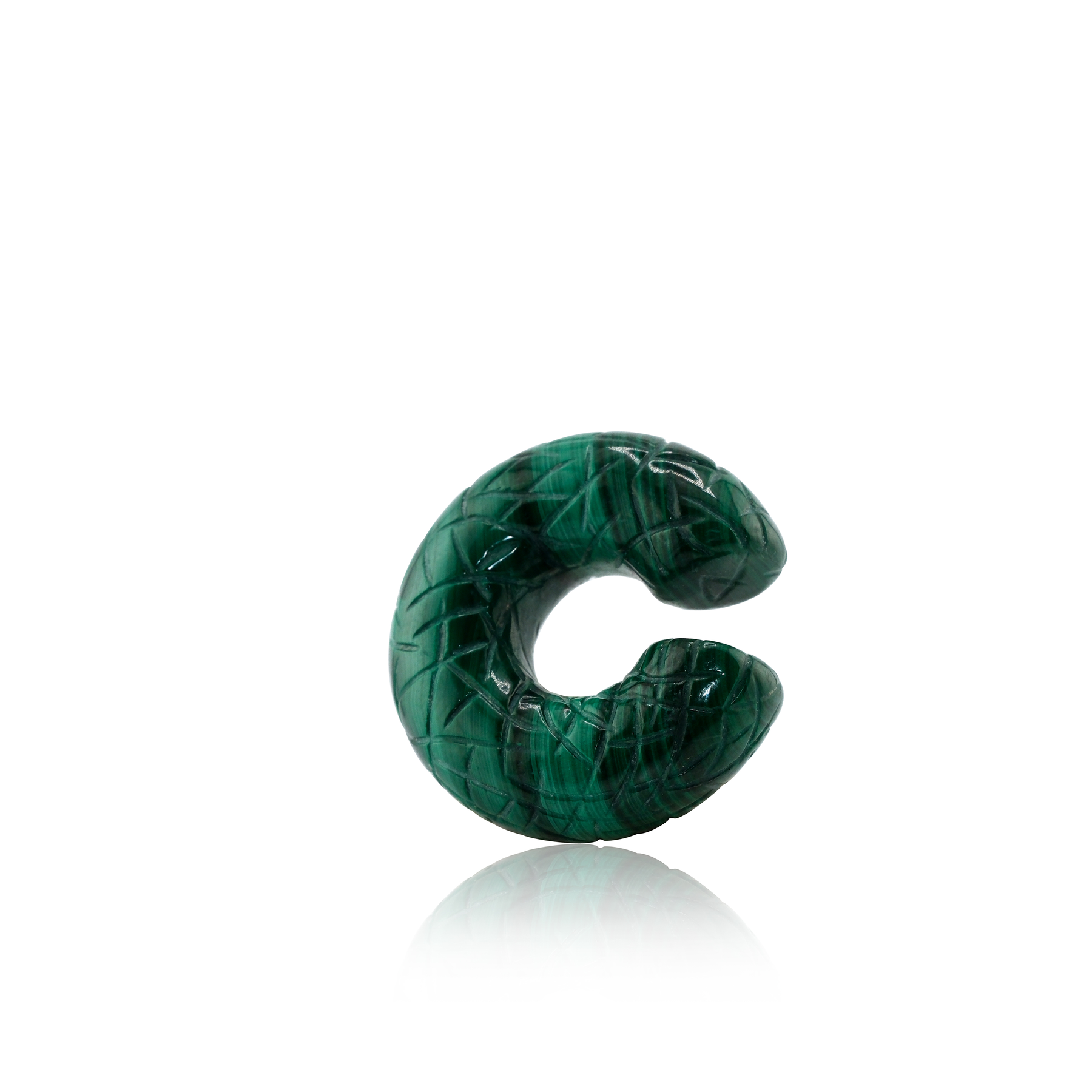 Cocoerow Mini Beatrice Malachite Ear Cuff Okuta Collection Sculptural Fine Jewelry