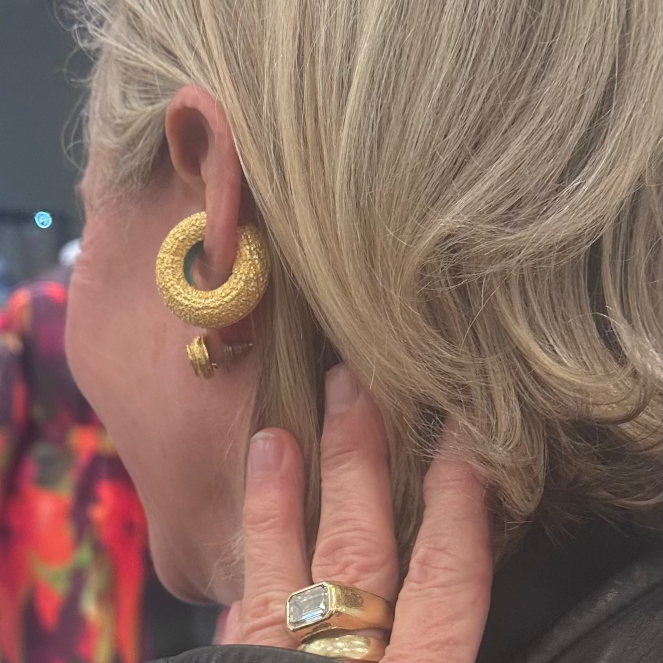 Cocoerow Mini Textured Beatrice Ear Cuff Okuta Collection Fine Jewelry Sloan Hall Houston Texas Trunk Show