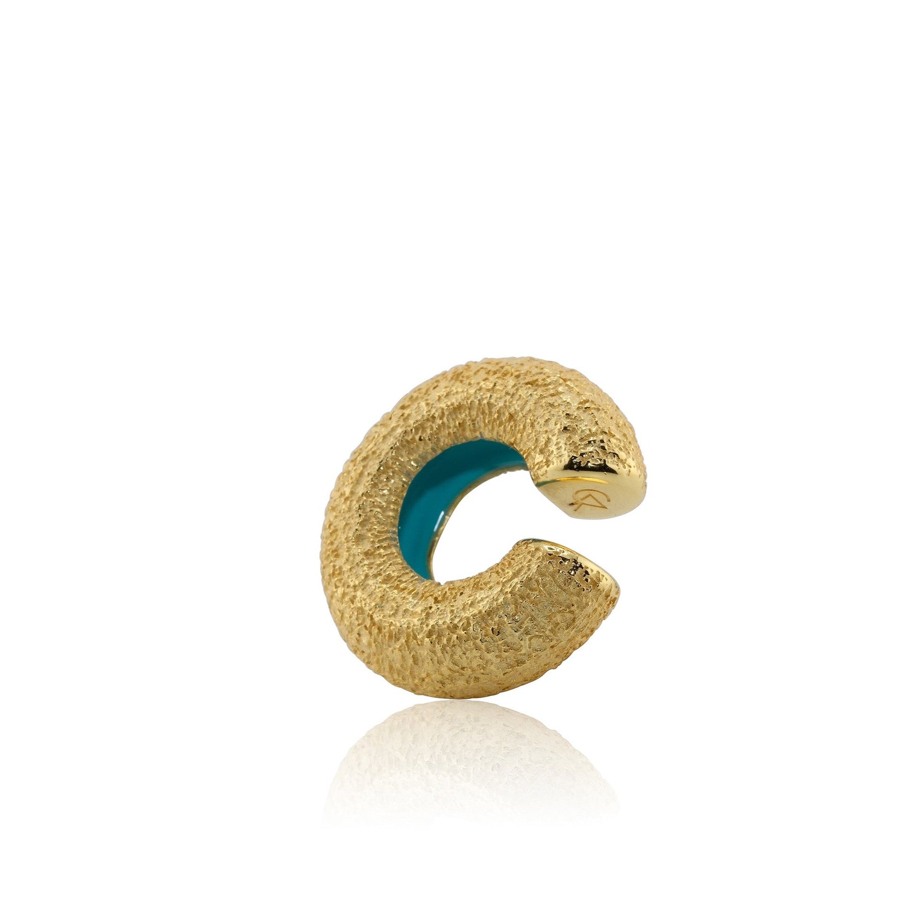 Cocoerow Mini Textured Beatrice Ear Cuff Okuta Collection Sculptural Fine Jewelry