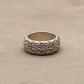 Cocoerow Nira Ring Okuta Collection Sterling Silver Red Ruby Sculptural Fine Jewelry Back View