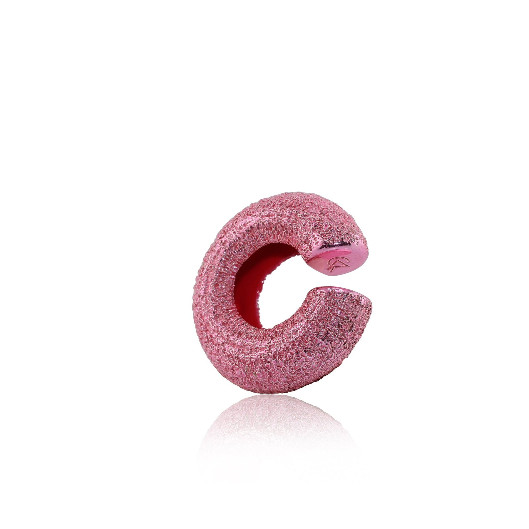 Cocoerow Pink Mini Textured Beatrice Ear Cuff Okuta Collection Sculptural Fine Jewelry