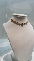 Cocoerow Awon Obirin Necklace Kokoro Okuta Obirin Collection Purple Sapphire Diamonds Sculptural Fine Jewelry